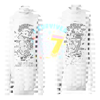 I Survived 67 Days Of 1st Grade Students Teachers 100th Days Sweatshirt Unisex | Mazezy