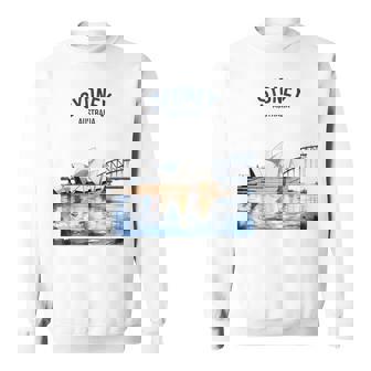 Sydney Australia Vintage Watercolor Scenic Nature Travel Sweatshirt Unisex | Mazezy