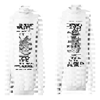 Thanksgiving Cat Paws And Give Thanks Shirt T-Shirt Sweatshirt Unisex | Mazezy