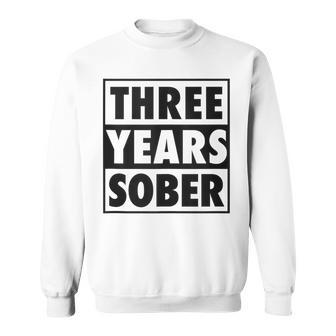Tres Años De Recuperaciónobria 3 Años Aniversario Deobriedad In Mangas Camisa de entrenamiento - Regaloses