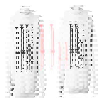 Trumpet Player American Flag Vintage Sweatshirt Unisex | Mazezy