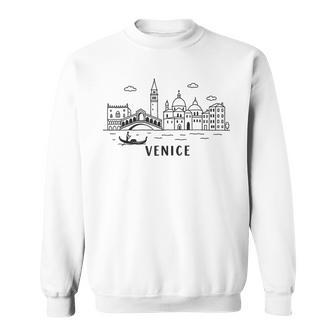 Venice Italy Skyline Graphic Travel Venezia Italia Souvenir Sweatshirt | Mazezy