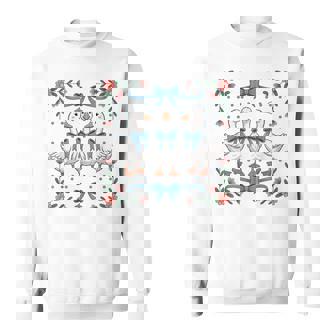 Vintage Country Geese And Flowers Bows 80S 90S Style Goose Sweatshirt - Monsterry