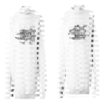 Vintage Jet Engine Block Blueprint Diagram – Graphic Tank Top Sweatshirt Unisex | Mazezy