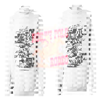 Vintage North Pole Rodeo Cowboy Santa Country Christmas Sweatshirt - Thegiftio