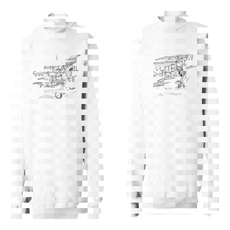Vintage RC Plane Retro Line Art Remote Control Aviation Sweatshirt Unisex | Mazezy