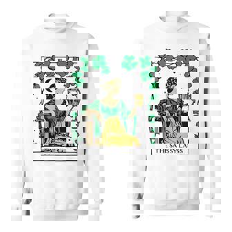 Vintage Saint Patrick's Day The Sassy Lass Tarot Card Sweatshirt - Thegiftio