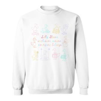 Vintage Silly Goose Inclusion Means Everyone Belongs Sped Sweatshirt | Mazezy