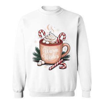 Warm Wishes Hot Cocoa Cozy Christmas Candy Hot Chocolate Sweatshirt - Monsterry