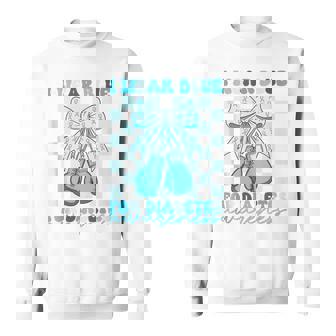 I Wear Blue For Diabetes Awareness Coquette Boxing Gloves Tank Top Sweatshirt Unisex | Mazezy