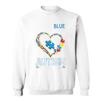 I Wear Blue For My Nephew Autistics Autism Awareness Family Sweatshirt - Thegiftio UK