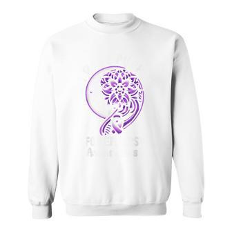 I Wear Purple For Epilepsy Awareness Family Support Ribbon Sweatshirt | Seseable CA