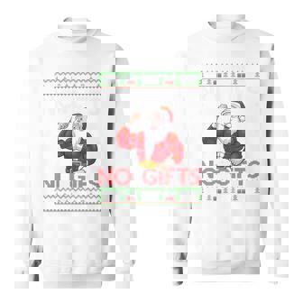 Weightlifting Workout Gym Santa Christmas Ugly Sweater Xmas Tri-Blend Sweatshirt - Monsterry