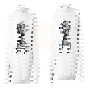 Weimaraner 面白い 覗き見ポケット 子犬 犬好き スウェットシャツ - Kawaiitshirt