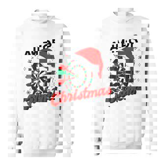 Winter Christmas Darts Dartboard Sweatshirt Unisex | Mazezy