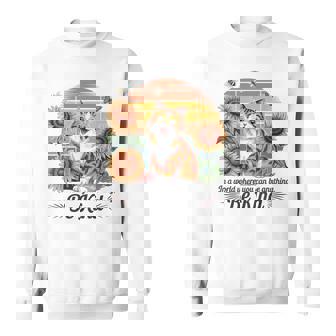 In World Where You Can Be Anything Be Kind Cat Sunflower Bee Sweatshirt Unisex | Mazezy