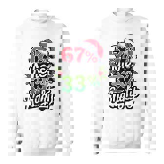 X-Mas 67 Nice 33 Naughty 67 Christmas Sweatshirt - Monsterry