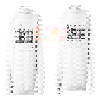 Xmas Meowy Christmas Cat Christmas Kitten Santa Pajama Sweatshirt - Monsterry