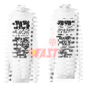 Yaya Of The Two Fast 2nd Birthday Racing Car Family Sweatshirt Unisex | Mazezy