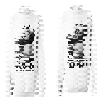 おもしろパンダ 動物 太極拳 格闘技 陰陽バランス スウェットシャツ - Kawaiitshirt