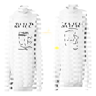 お茶をこぼす 友情 お茶好きの人 かわいい かわいい 湯呑み パーティー スウェットシャツ - Kawaiitshirt