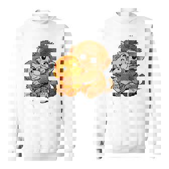 かわいいパンチ君 抱っこぬいぐるみ 赤ちゃん マカク モンキー パンチ スウェットシャツ - Kawaiitshirt