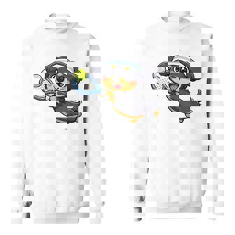 かわいい犬のテニス漫画アート スウェットシャツ - Kawaiitshirt