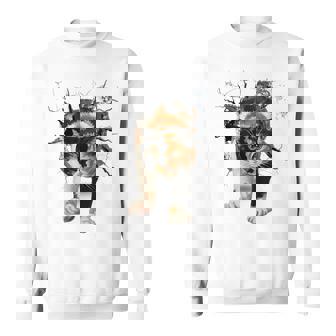 その壁を打ち破れ 三毛猫 福猫 面白 スウェットシャツ - Kawaiitshirt