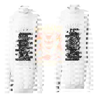 なまはげ 日本のブギーマン 、民話 妖怪 鬼 デーモン 波のアート スウェットシャツ - Kawaiitshirt