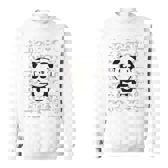 やさしく目立つパンダ ほっこり癒しのパンダイラスト スウェットシャツ - Kawaiitshirt