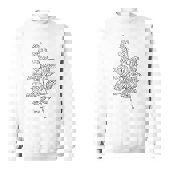 ウォールナットツリーリーフヴィンテージ植物学tシャツtシャツ スウェットシャツ - Kawaiitshirt