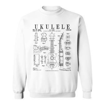 ウクレレ楽器 ウケ ヴィンテージ 特許 図面 プリント スウェットシャツ - Kawaiitshirt
