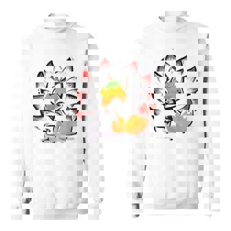 キタキツネ 狐 九尾 スウェットシャツ - Kawaiitshirt