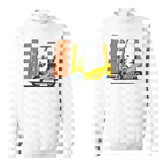 キッズ フォークリフト車両工事現場掘削機建設作業員 男の子 スウェットシャツ - Kawaiitshirt
