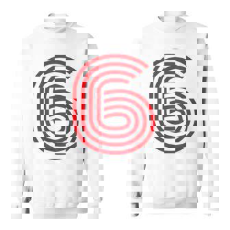 クールなレトロなレタリングジャージ、背番号6 6Eis スウェットシャツ - Kawaiitshirt
