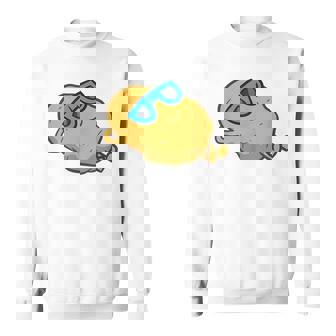 サングラスでかわいいポテチ リラックスポテチ スウェットシャツ - Kawaiitshirt