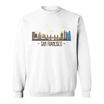 サンフランシスコカリフォルニアアメリカ合衆国-お土産 Usa スウェットシャツ - Kawaiitshirt