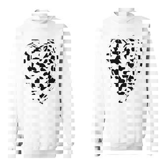 シックなハートプリントの牛柄。 スウェットシャツ - Kawaiitshirt