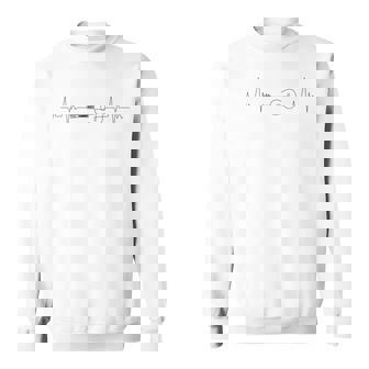 ジャズ、ソウル、クラシック音楽、ハートビートアコースティックギター スウェットシャツ - Kawaiitshirt