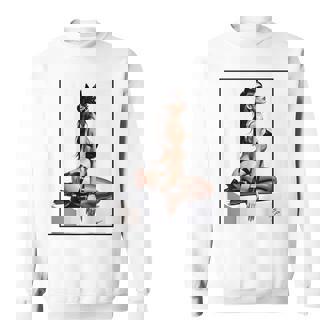 セクシーガールグラフィックtシャツ バッドキティ ピンナップ バックプリント スウェットシャツ - Kawaiitshirt