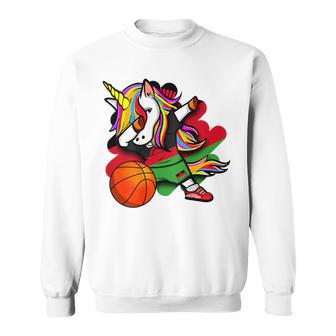 ダビングユニコーン マラウイ バスケットボールファンジャージー マラウイ国旗 スウェットシャツ - Kawaiitshirt