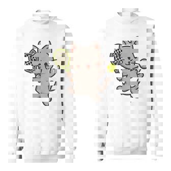 テニスをする猫。かわいいスポーツ猫。 スウェットシャツ - Kawaiitshirt
