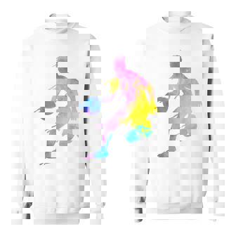 バスケットボール カラフル スプラッター ティーン ガールズ バスケットボール コーチ スウェットシャツ - Kawaiitshirt