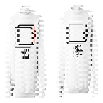 バッテリー1シャツ残り1バッテリーデッドシャツのバッテリー残量が少なくなりました。 スウェットシャツ - Kawaiitshirt