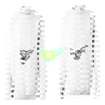 ビンテージ ブラジルの旗 面白い ブラジル 猫 サングラス スウェットシャツ - Kawaiitshirt