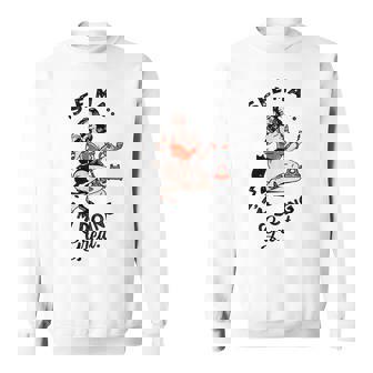 ファニー タトゥー ロカビリー ピンナップ ウィスキー 猫と一緒に飲む スウェットシャツ - Kawaiitshirt