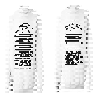 ファニージム チートデー ハンバーガー キャブ フード スウェットシャツ - Kawaiitshirt