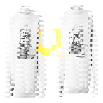 フォークリフト オペレーター フォークリフト ドライバー 物流 うさぎ イースター スウェットシャツ - Kawaiitshirt