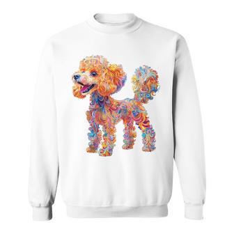 プードル 犬 モチーフ ペット イラスト プードル スウェットシャツ - Kawaiitshirt
