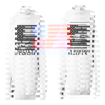 ワシントンdc アメリカ国旗tシャツ スウェットシャツ - Kawaiitshirt